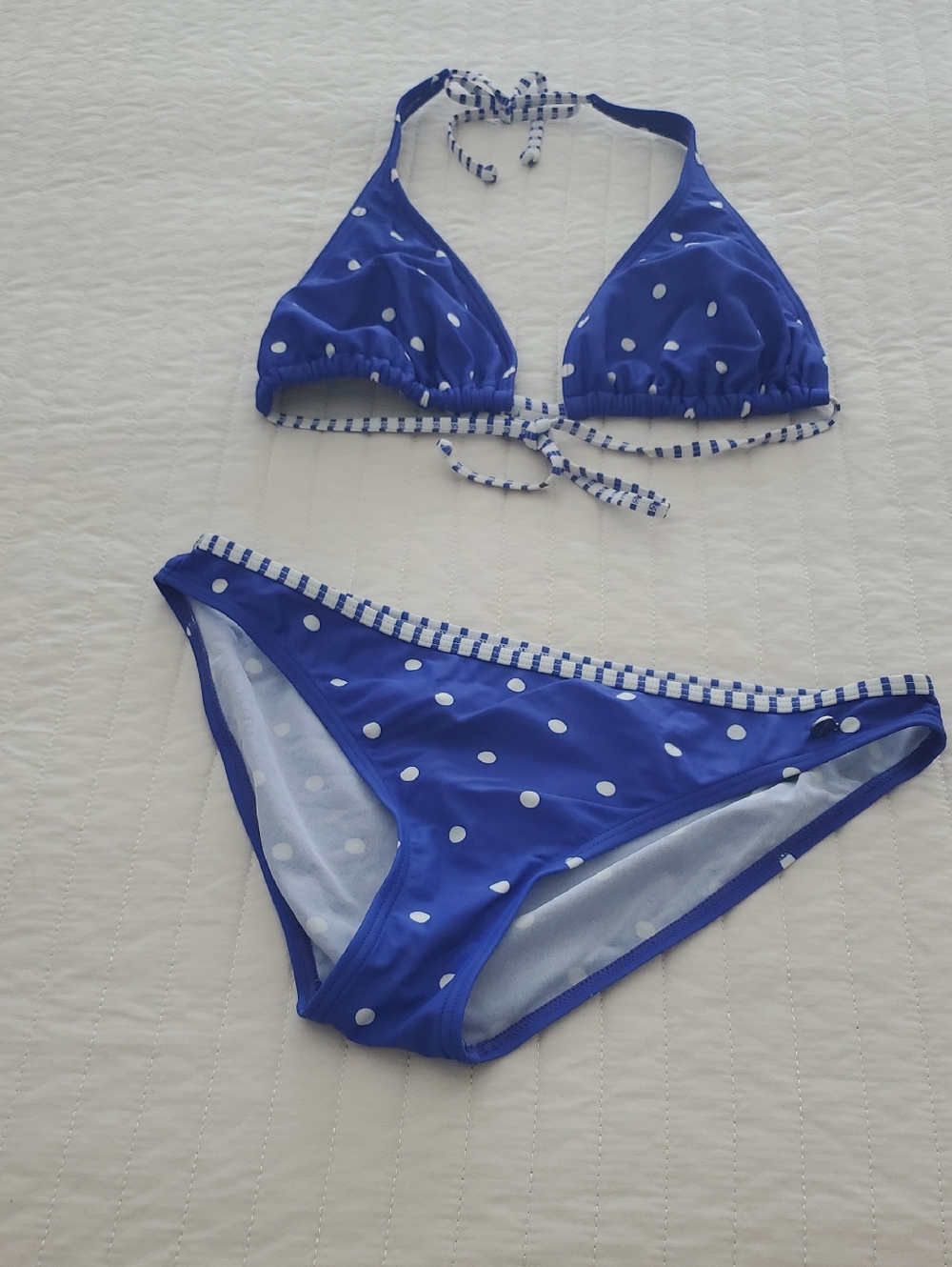 Venus Polka Dot Bikini With Striped Trim